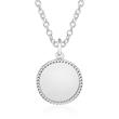 925 silver chain with pendant in circle form, engravable