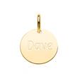 Pendant In Gold-Plated Sterling Silver, Engravable