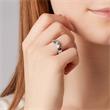 Gerhodineerd 925 zilveren ring met Zirkonia