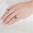 Sterling silver ring with real pearl sr0244