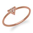 Ring pyramid zirconia silver rose gold plated
