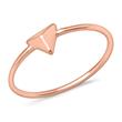 Ring pyramid sterling silver rose gold plated