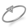 Filigree ring pyramid zirconia sterling silver