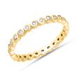 Sparkling silver ring gold-plated with zirconia