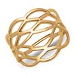 Ladies hipster ring woven gold plated