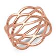 Dames hipster ring gevlochten rose goud