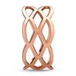 Ladies hipster ring woven pink gold