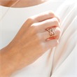 Dames hipster ring gevlochten rose goud