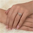 Sterling silver ring bow with zirconia
