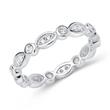 Eternity ring made of sterling silver with zirconia