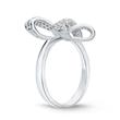 Ring sterling silver with zirconia-set bow