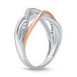 925 zilveren tweekleurige ring met Zirkonia
