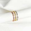 Ring sterling silver rhodium plated rose gold plated zirconia