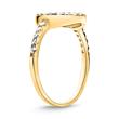 Gold plated sterling silver ring circle with zirconia