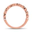 Sterling sterling silver ring with rose gold plated zirconia