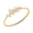 Gold plated 925 silver ring for ladies with zirconia