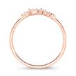 Ring made of rose gold plated 925 silver with zirconia