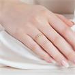 Ladies ring in gold-plated sterling silver with zirconia