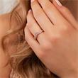 Ring mit Zirkonia aus rosévergoldetem 925er Silber