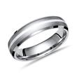 Modern Ring Titanium With Inlay Silver 6mm Wide