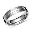 Modern partially polished ring titanium 6mm wide