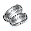 Titanium wedding rings with individual laser engraving