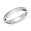 Modern ring titanium with inlay silver 4mm wide