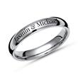 Glossy titanium ring laser engraving 4mm