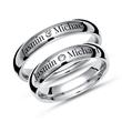 High-gloss polished titanium wedding rings laser engraving