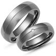 Wedding rings titanium brilliant engraving