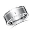 Exclusieve ring titanium inleg zilver & Diamant