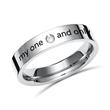 Glossy titanium ring laser engraving 4mm