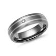 Exclusive titanium ring with 2 sterling silver inlays