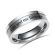 Partially polished titanium ring laser engraving 6mm