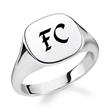 Ladies engravable signet ring in sterling silver