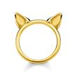 Ring cat ears from gold-plated sterling silver