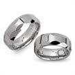 Tungsteno grabado láser anillos de boda brillantes