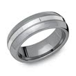 Wedding rings tungsten silver inlay internal engraving