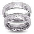 Shiny wedding rings made of tungsten laser engraving
