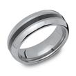 Shiny tungsten ring, black lacquer, robust
