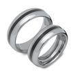 Wedding rings tungsten lacquer inlay incl. engraving