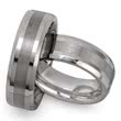 Partially polished tungsten wedding rings, robust