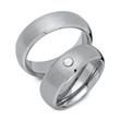 Partially polished tungsten wedding rings, robust