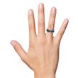 Wedding rings tungsten carbon inlay partner rings