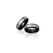 Black wedding rings made of tungsten laser engraving