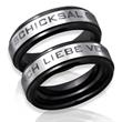 Black Wedding Rings Made Of Tungsten Laser Engraving