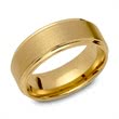 Alianzas de boda de tungsteno chapadas en oro de alta calidad