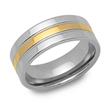 Tungsten ring, gold-plated surface