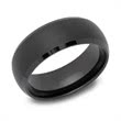 Tungsten ringen zwart, rond oppervlak