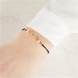 Textile bracelet silver gold plated zirconia